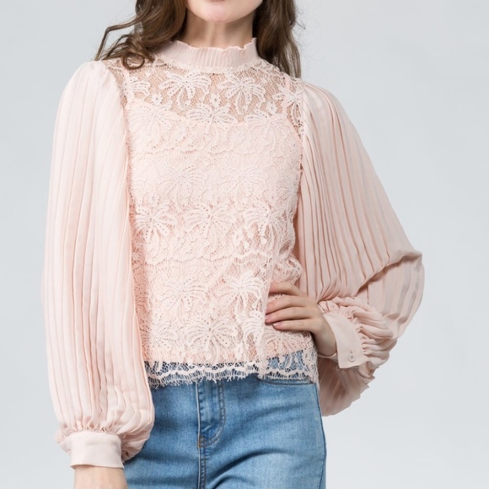 Palm Tree Lace Blouse